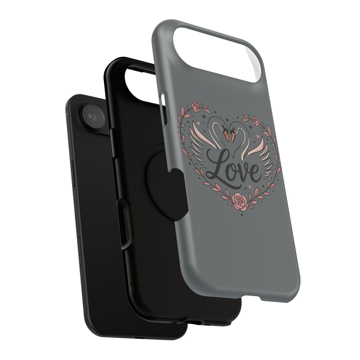 Phone Case — Romantic Swan 'Love' Impact-Resistant Protective Case
