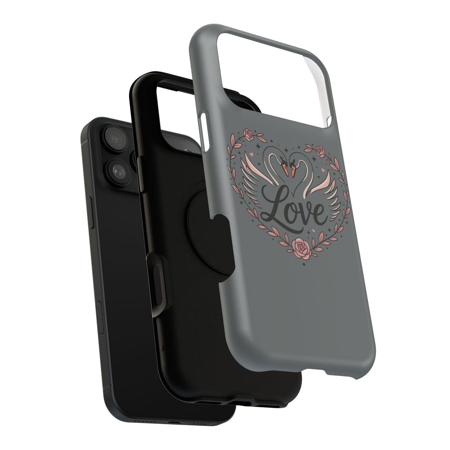 Phone Case — Romantic Swan 'Love' Impact-Resistant Protective Case