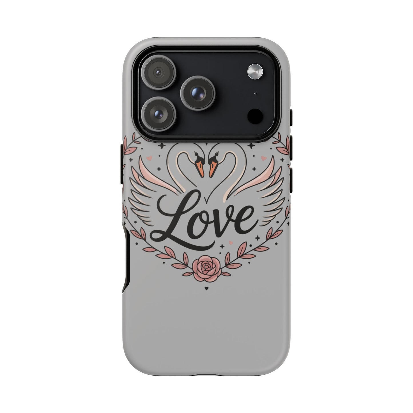 Phone Case — Swans Heart Love Floral Protective Tough Case