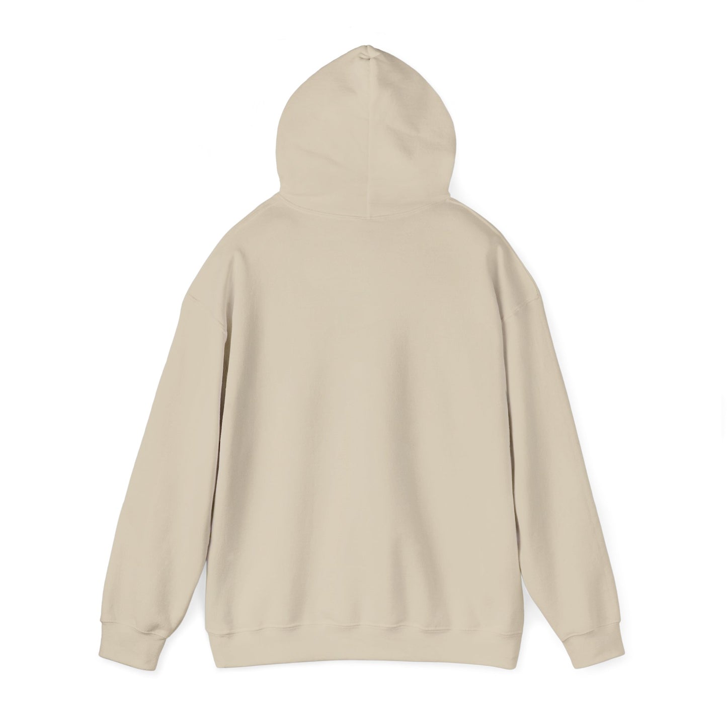 No Replicas Beige Hoodie — "No Replicas" Graphic Hooded Sweatshirt
