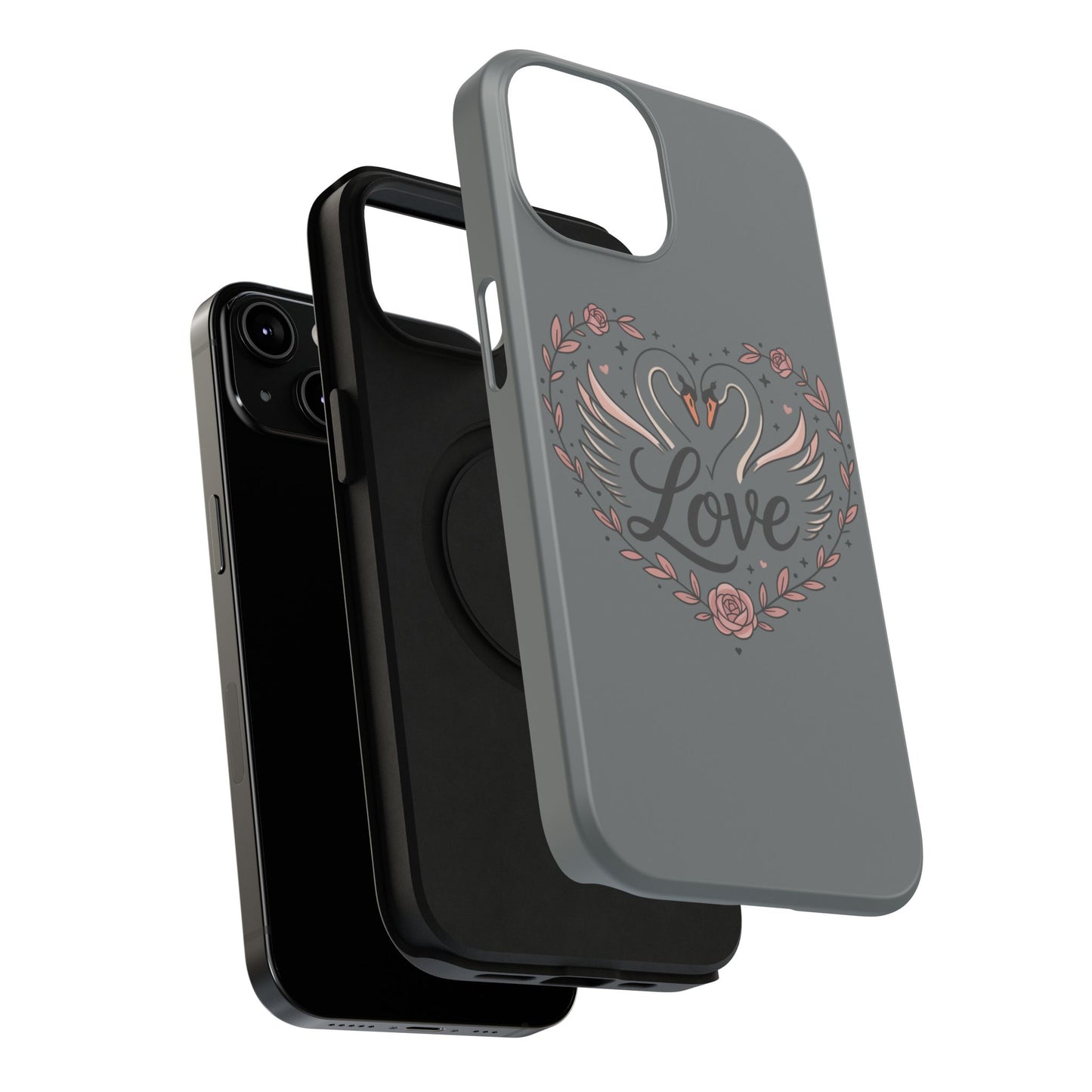 Phone Case — Romantic Swan 'Love' Impact-Resistant Protective Case