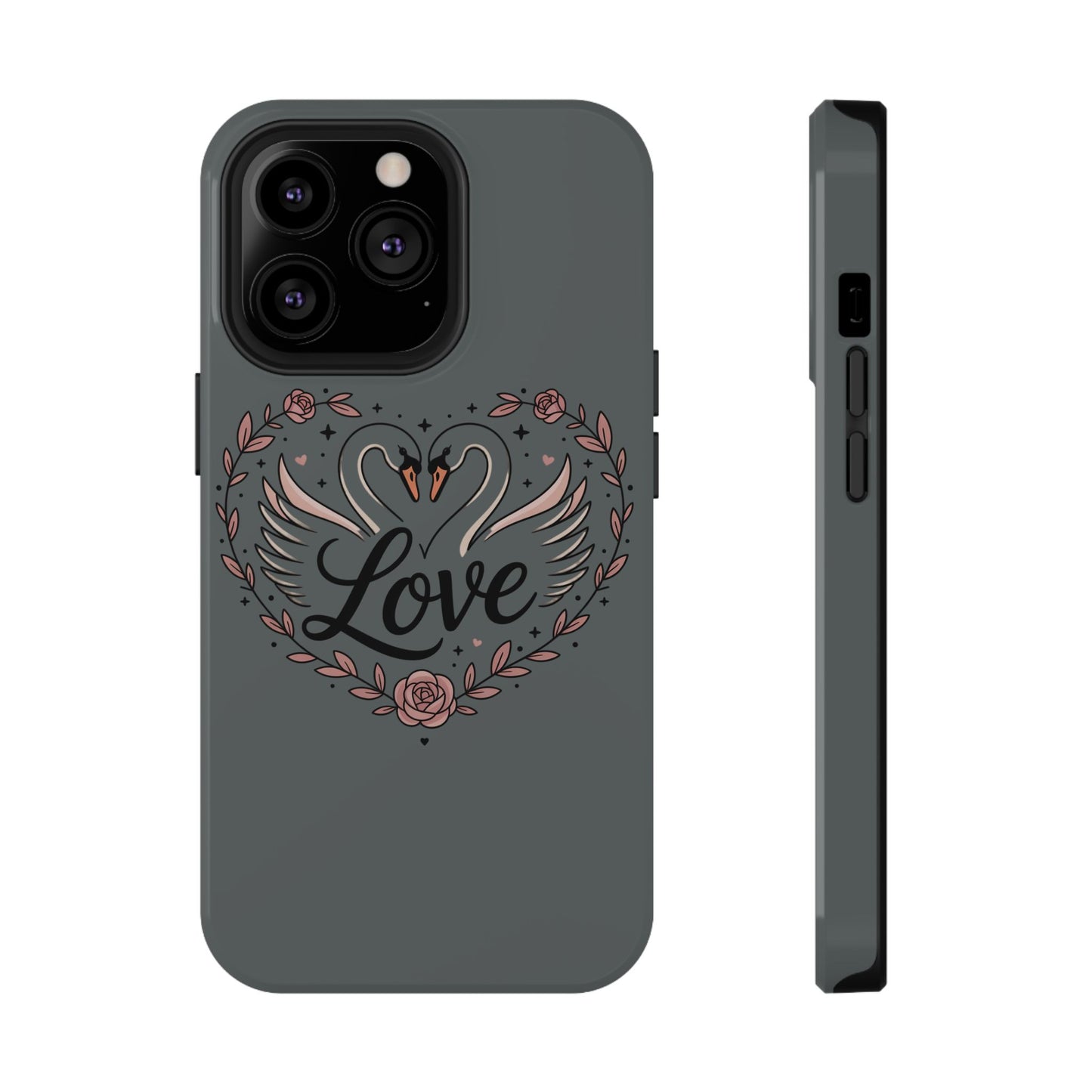 Phone Case — Romantic Swan 'Love' Impact-Resistant Protective Case