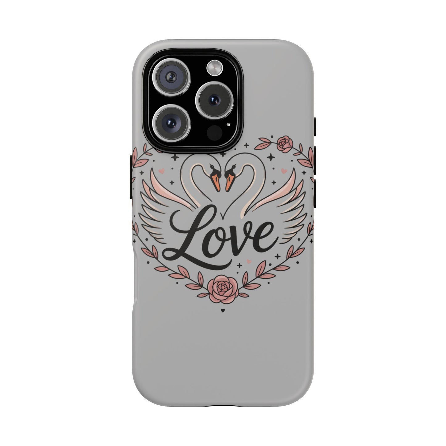 Phone Case — Swans Heart Love Floral Protective Tough Case