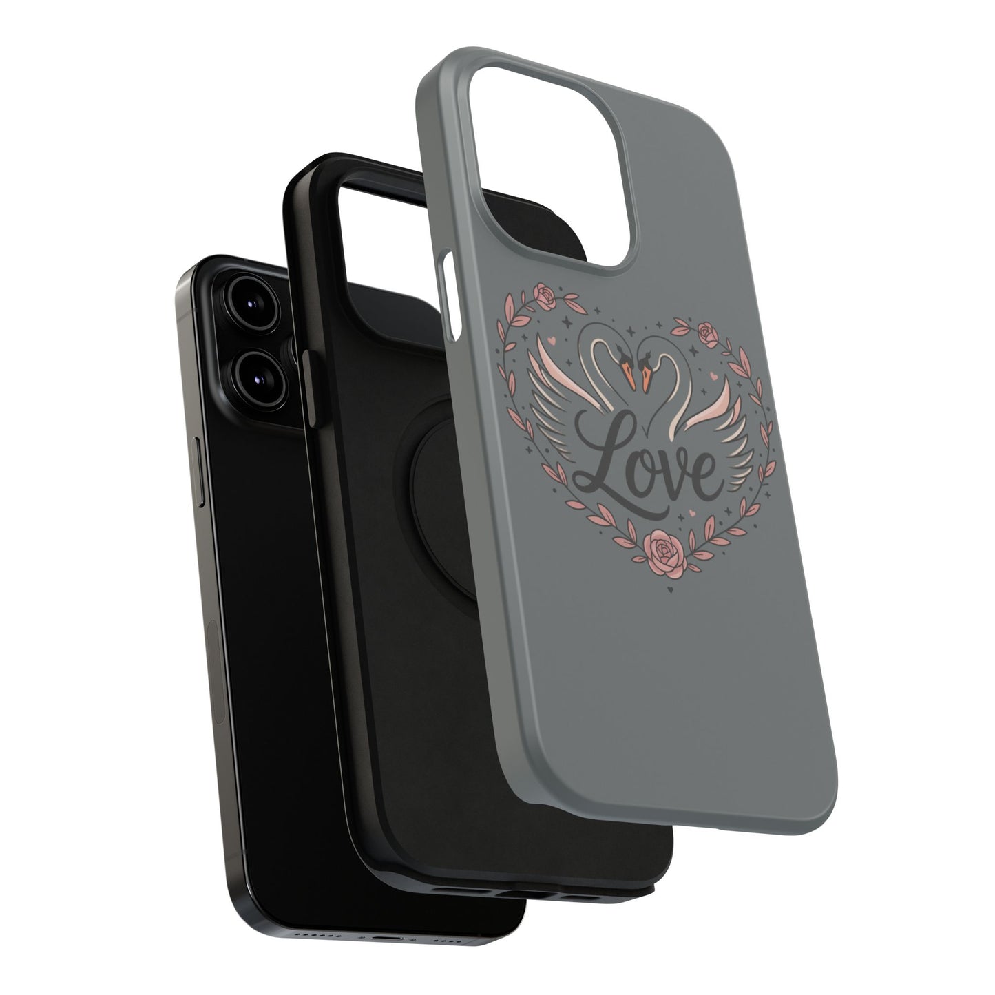 Phone Case — Romantic Swan 'Love' Impact-Resistant Protective Case