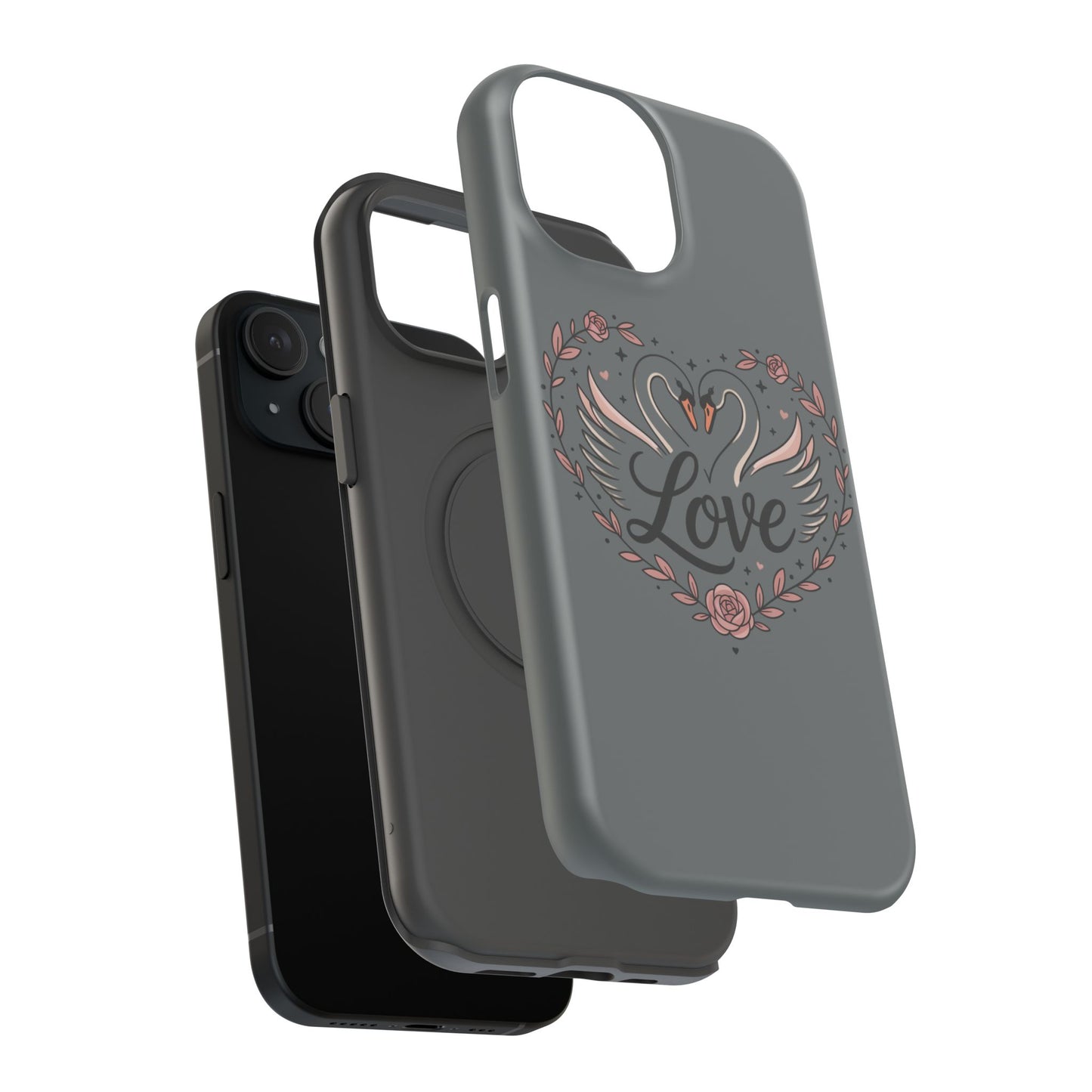 Phone Case — Romantic Swan 'Love' Impact-Resistant Protective Case