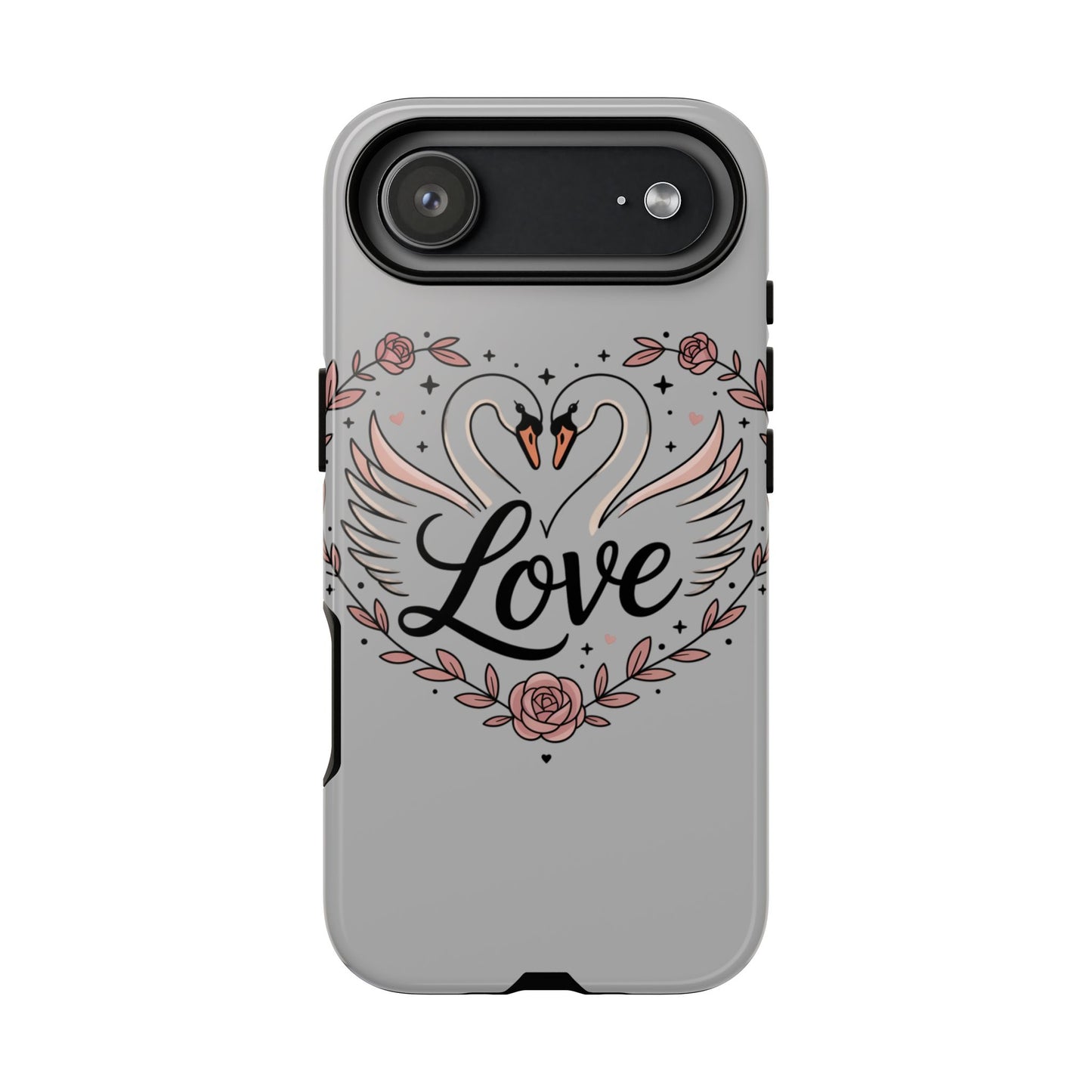 Phone Case — Swans Heart Love Floral Protective Tough Case