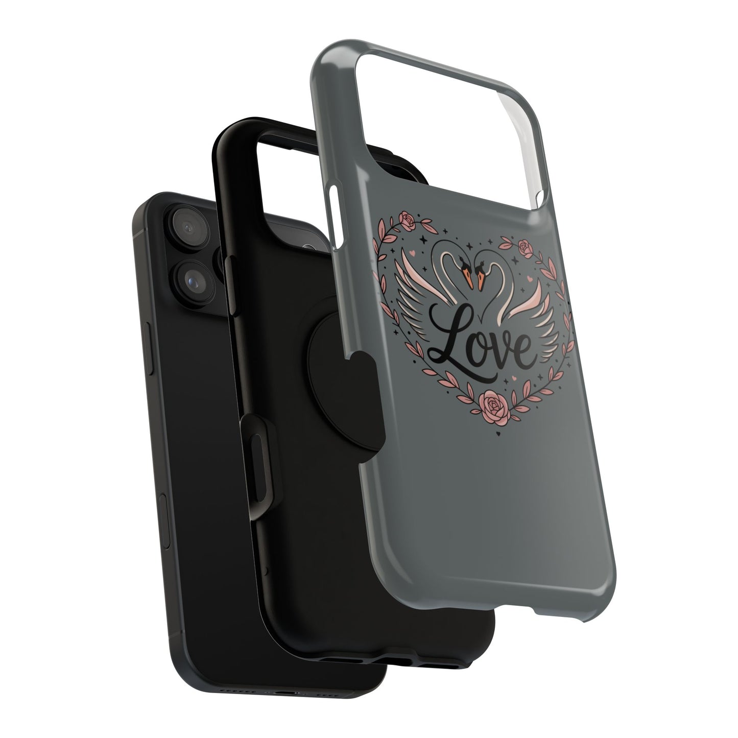 Phone Case — Romantic Swan 'Love' Impact-Resistant Protective Case
