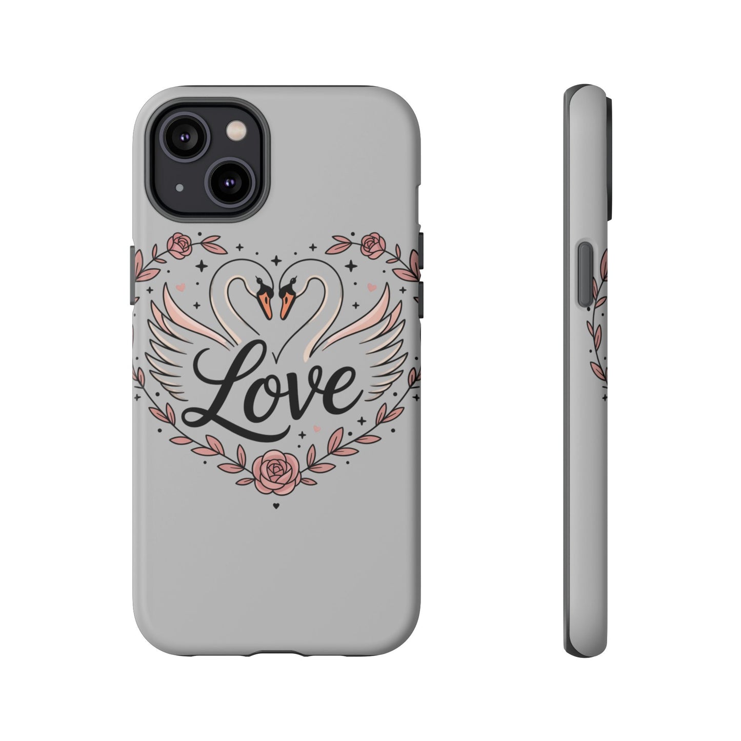 Phone Case — Swans Heart Love Floral Protective Tough Case