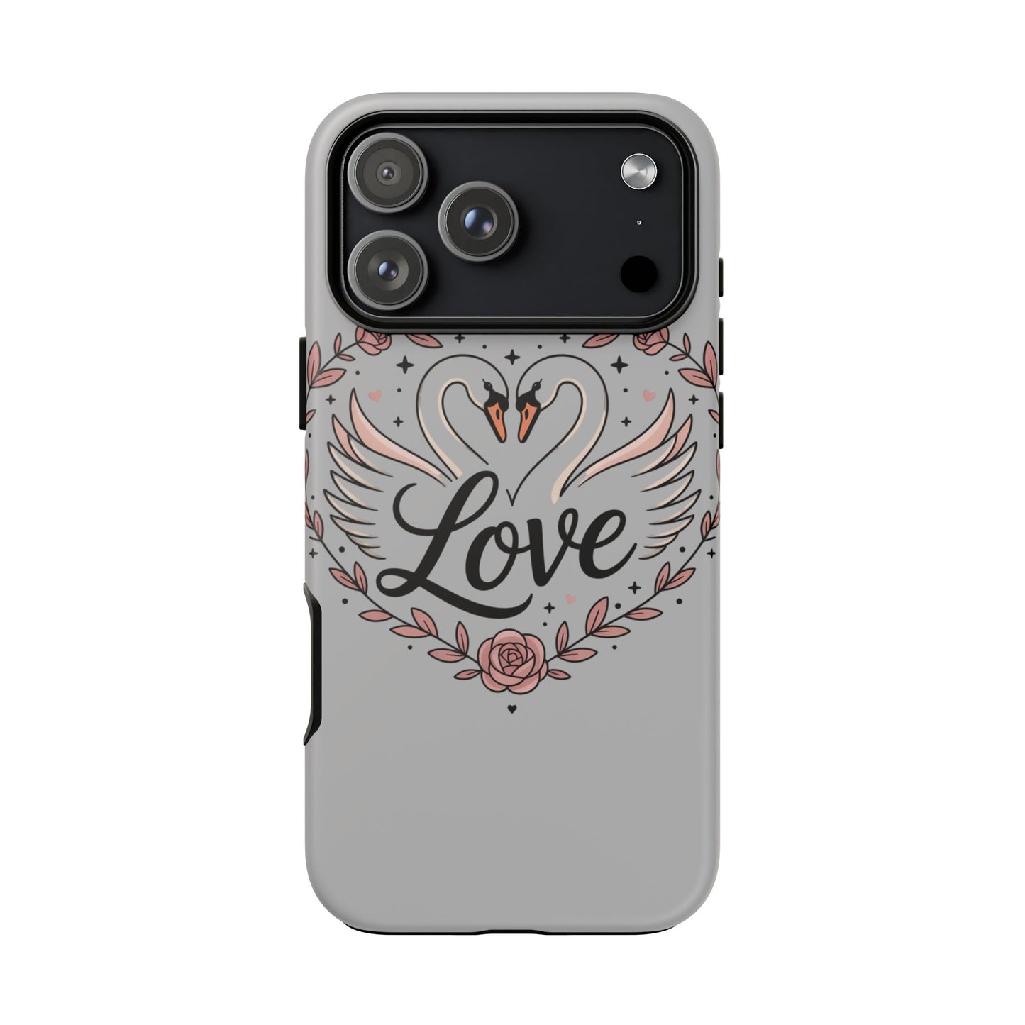 Phone Case — Swans Heart Love Floral Protective Tough Case