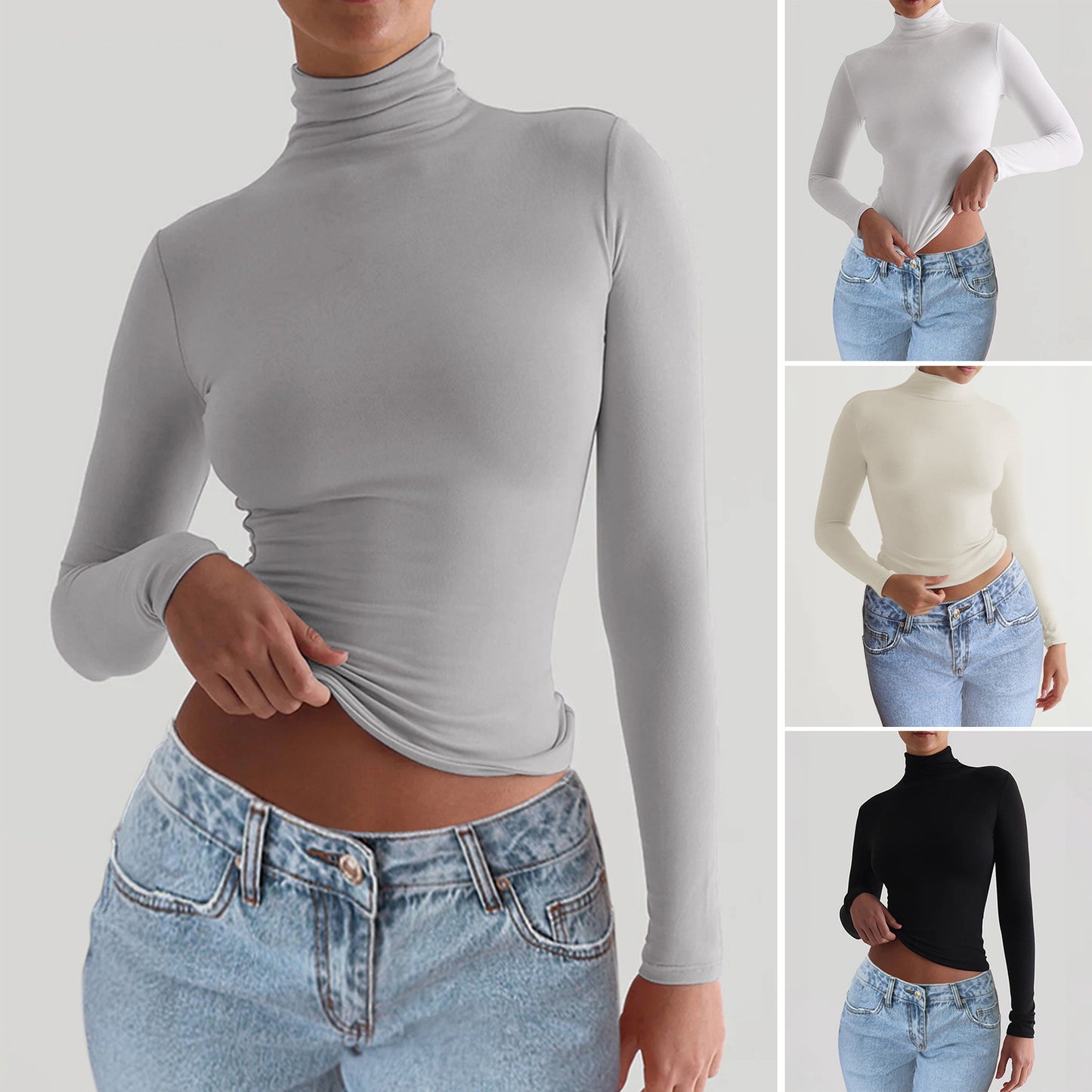 Turtleneck T-shirt Long-sleeved Pullover