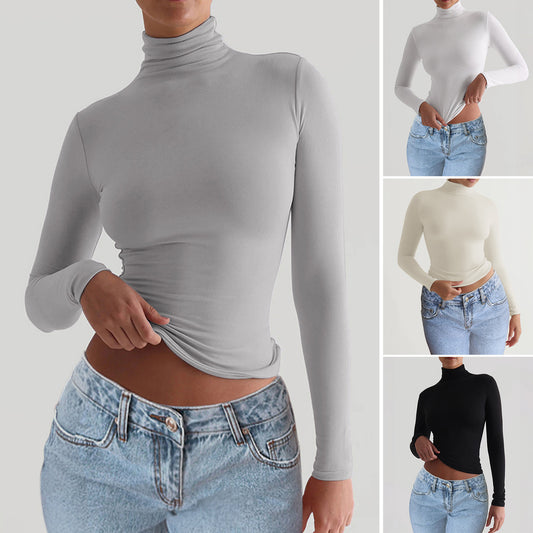 Turtleneck T-shirt Long-sleeved Pullover