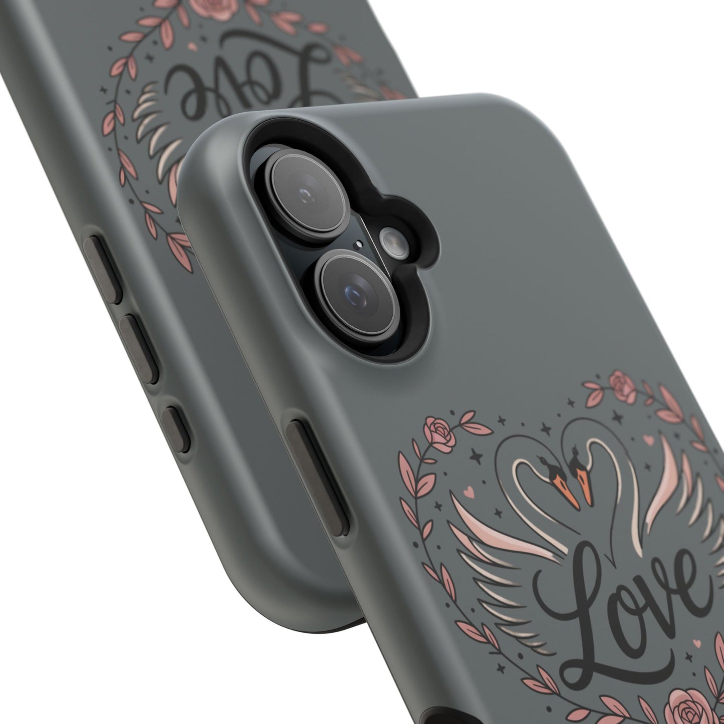 Phone Case — Romantic Swan 'Love' Impact-Resistant Protective Case