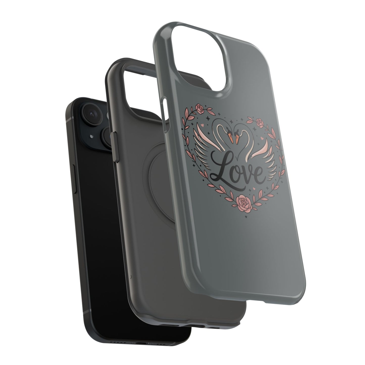 Phone Case — Romantic Swan 'Love' Impact-Resistant Protective Case