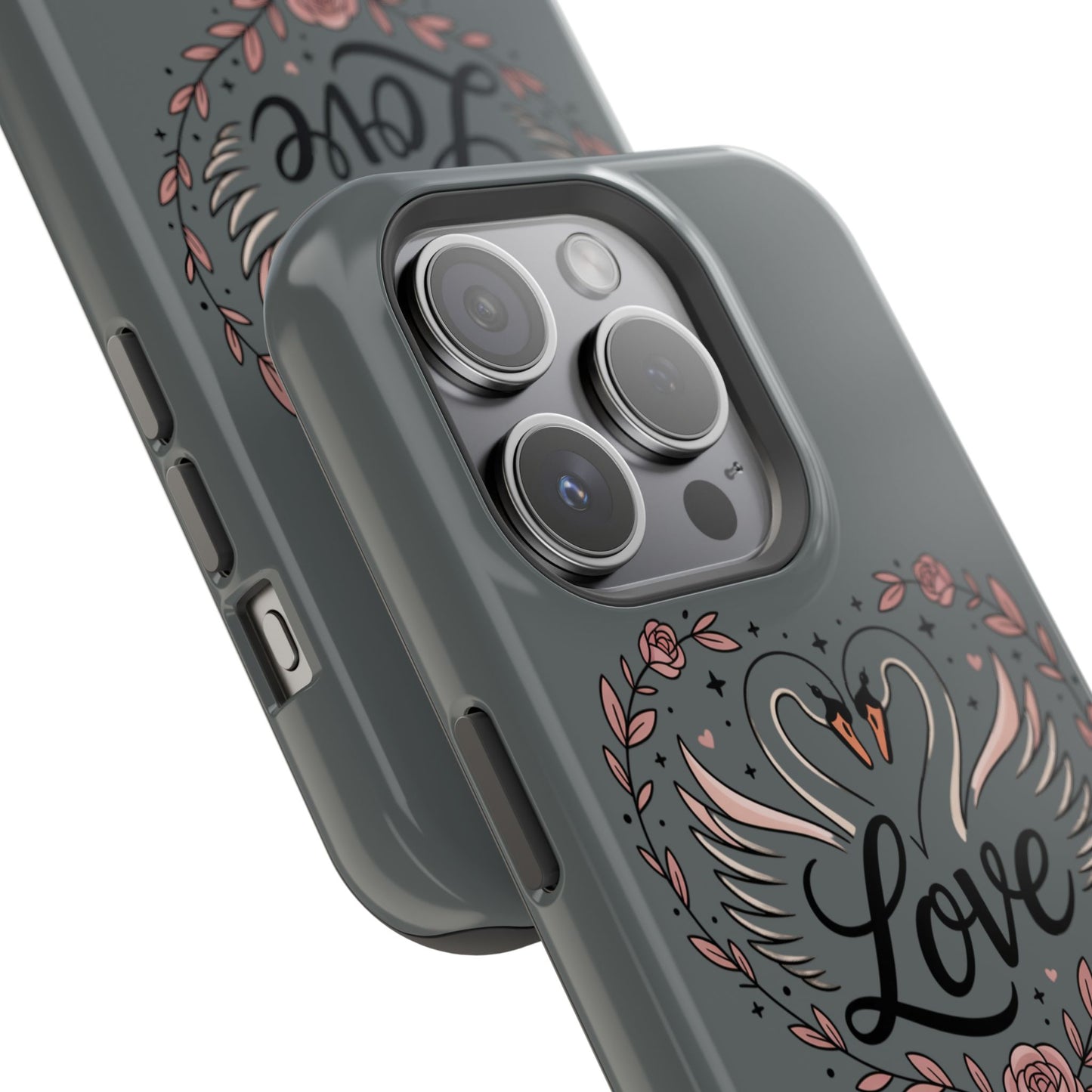 Phone Case — Romantic Swan 'Love' Impact-Resistant Protective Case