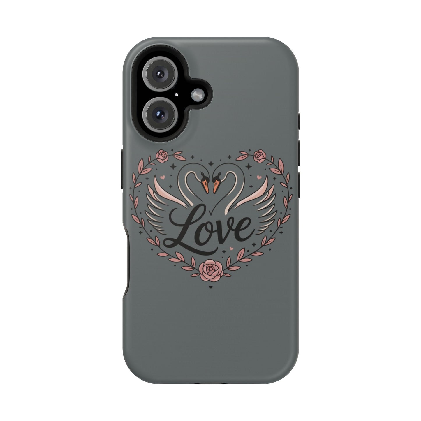 Phone Case — Romantic Swan 'Love' Impact-Resistant Protective Case