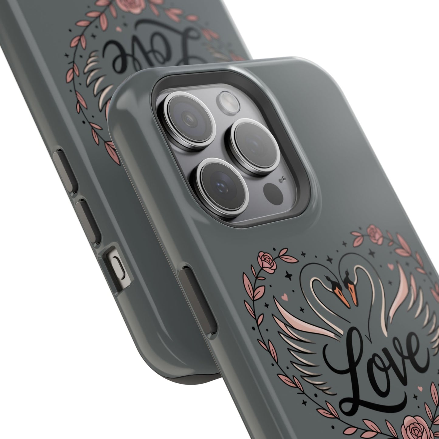 Phone Case — Romantic Swan 'Love' Impact-Resistant Protective Case