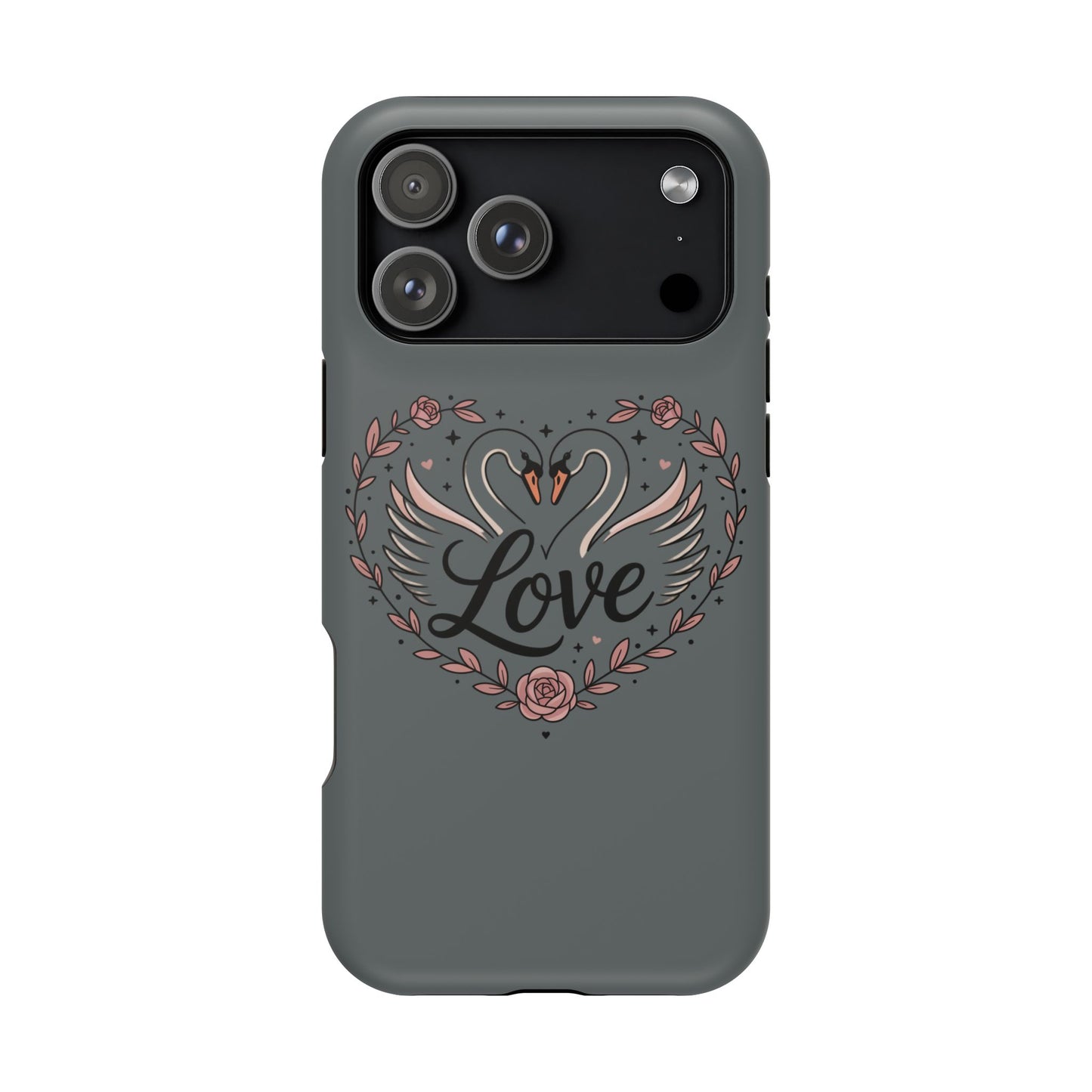 Phone Case — Romantic Swan 'Love' Impact-Resistant Protective Case