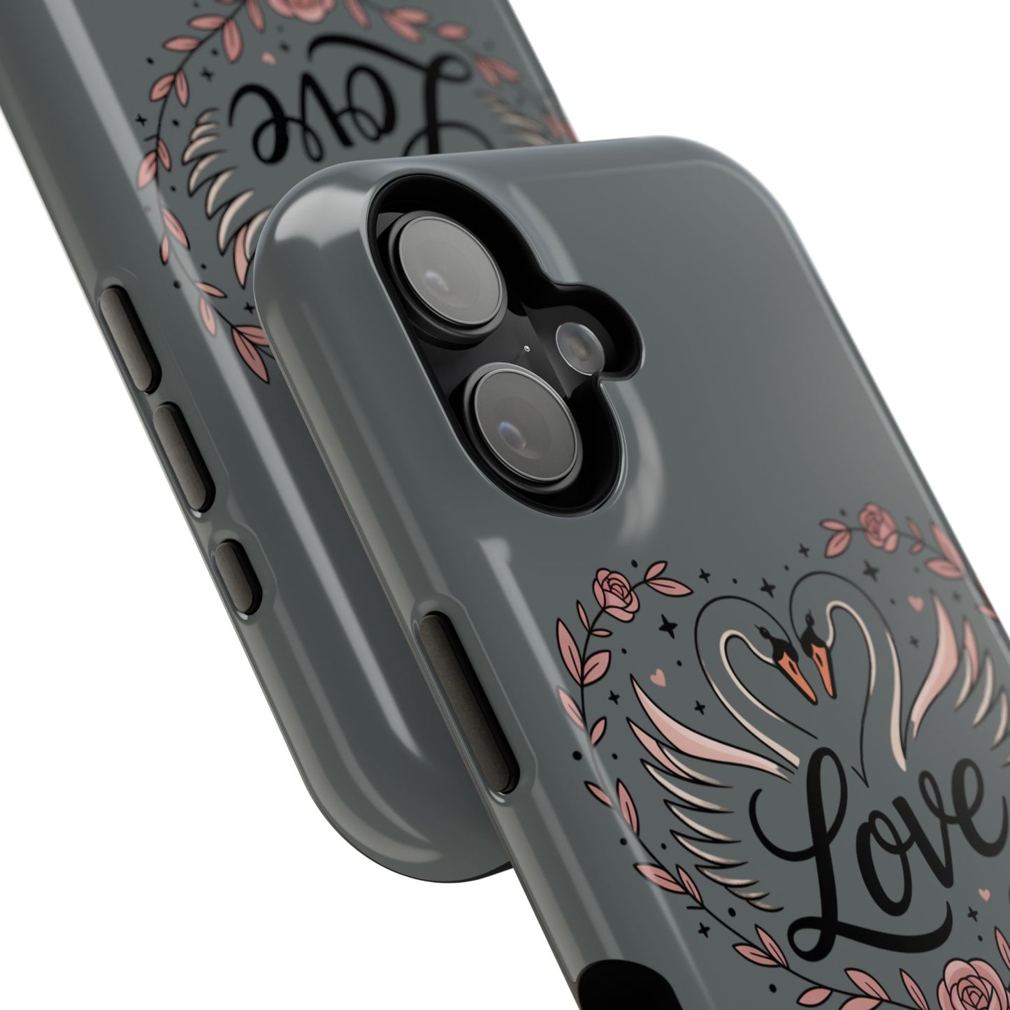 Phone Case — Romantic Swan 'Love' Impact-Resistant Protective Case