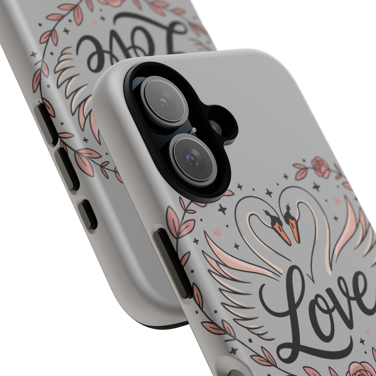 Phone Case — Swans Heart Love Floral Protective Tough Case