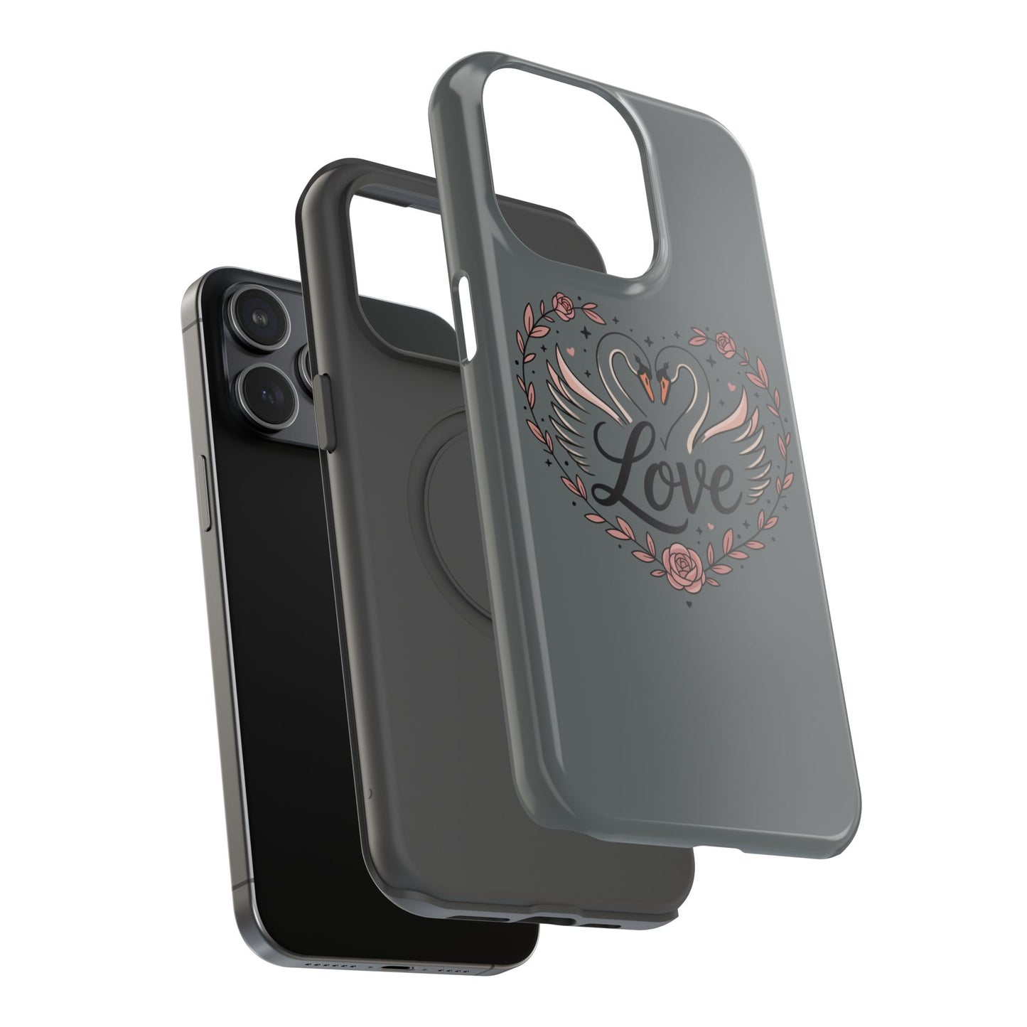 Phone Case — Romantic Swan 'Love' Impact-Resistant Protective Case