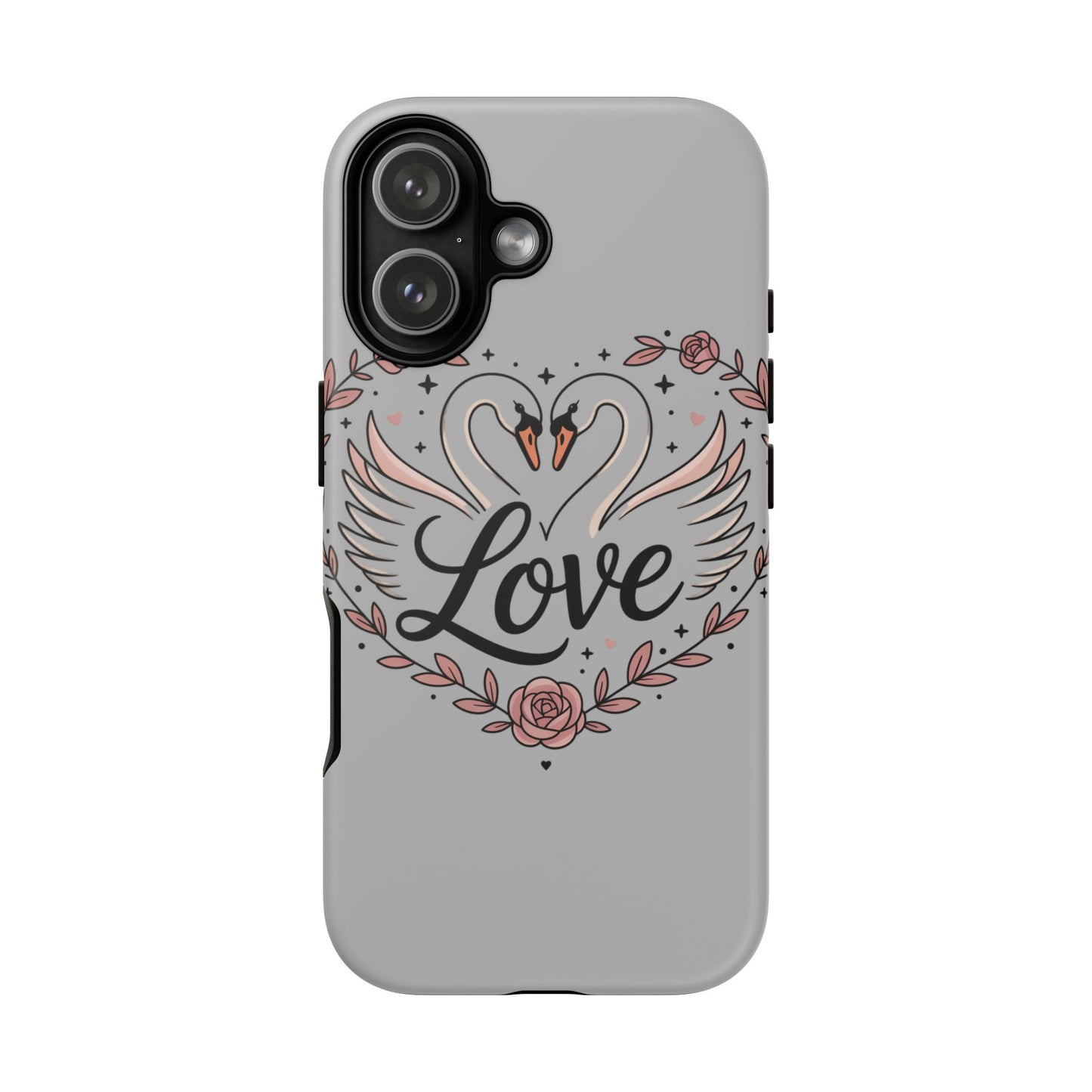 Phone Case — Swans Heart Love Floral Protective Tough Case