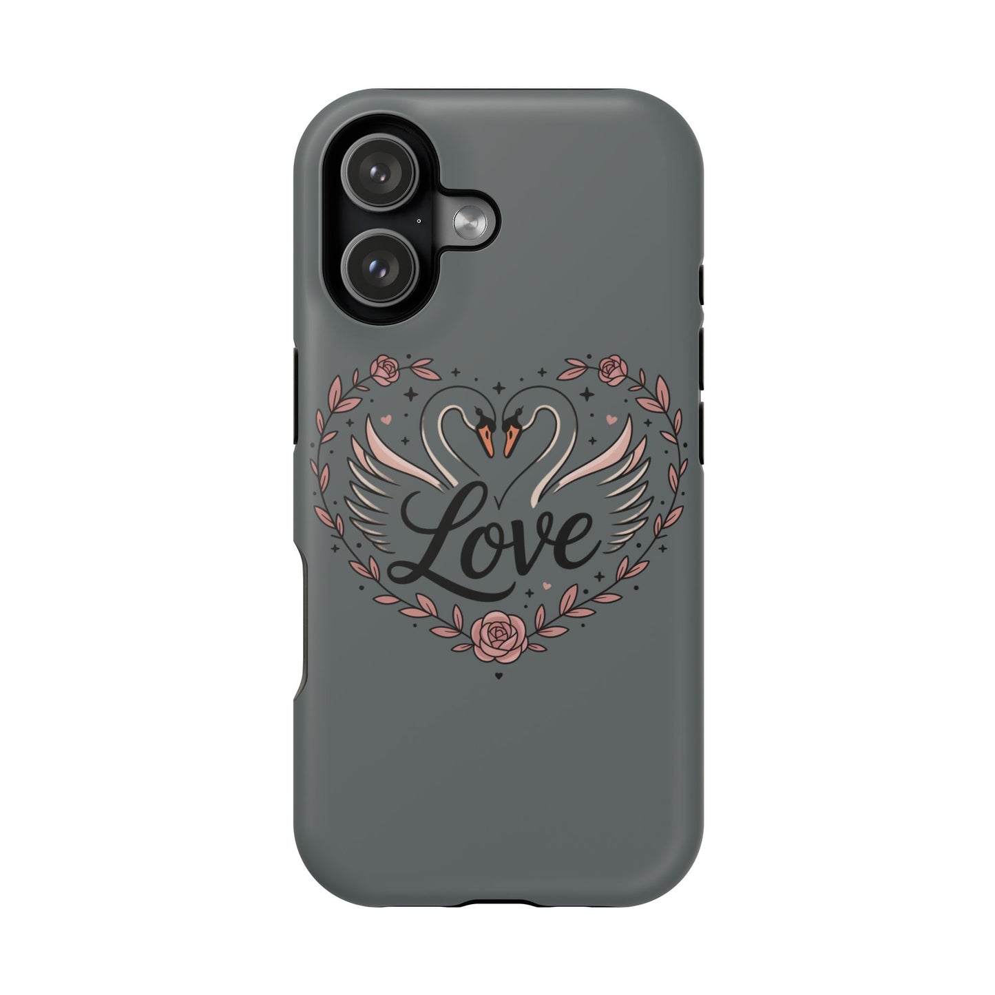 Phone Case — Romantic Swan 'Love' Impact-Resistant Protective Case