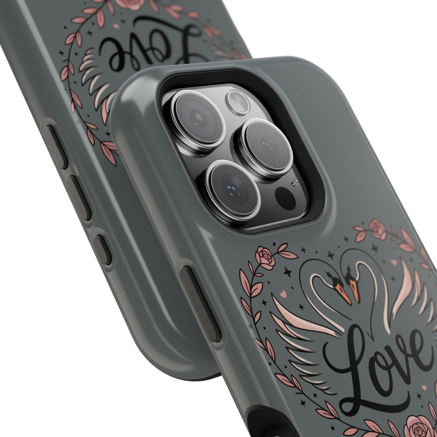 Phone Case — Romantic Swan 'Love' Impact-Resistant Protective Case