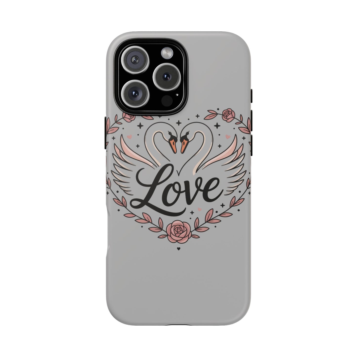 Phone Case — Swans Heart Love Floral Protective Tough Case