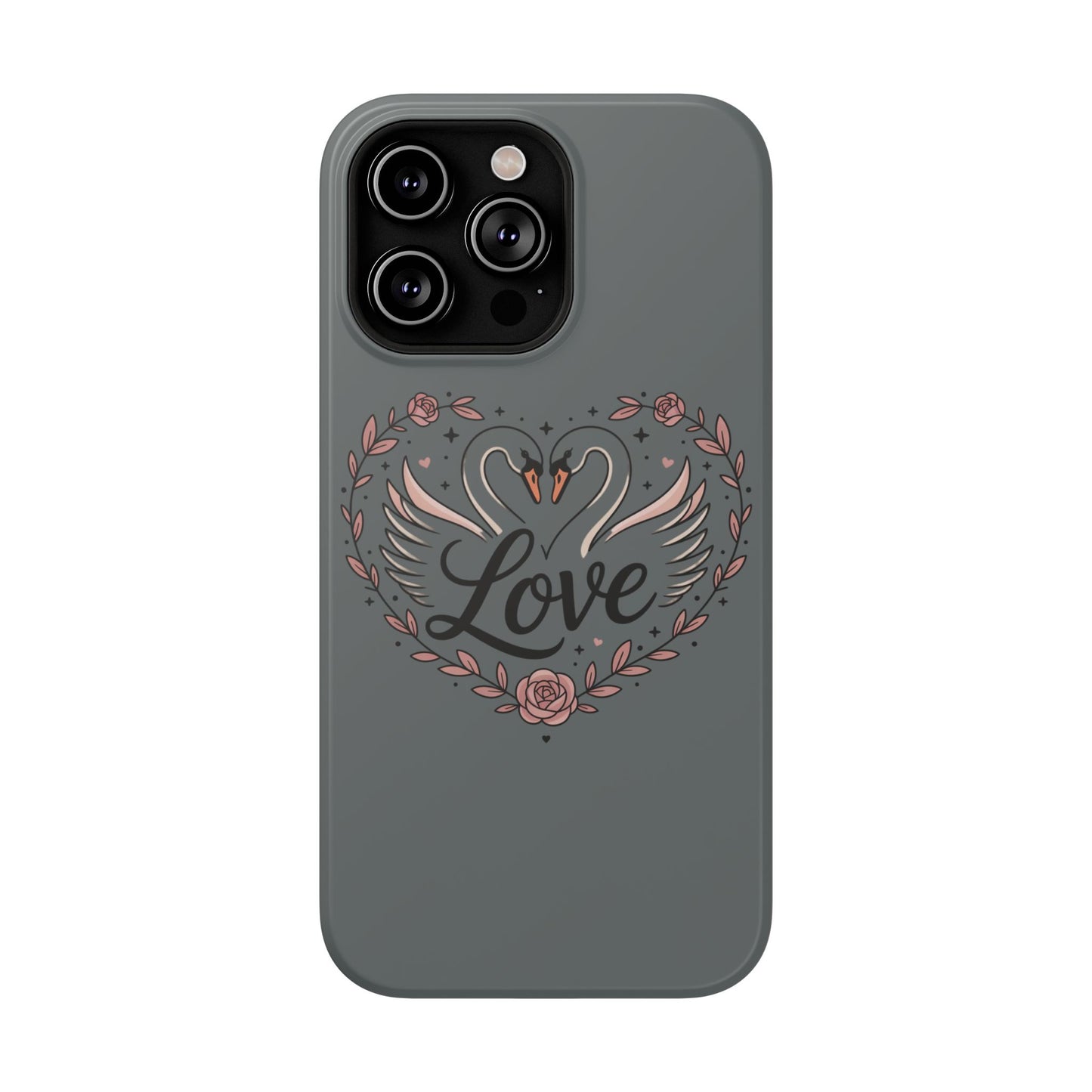 Phone Case — Romantic Swan 'Love' Impact-Resistant Protective Case