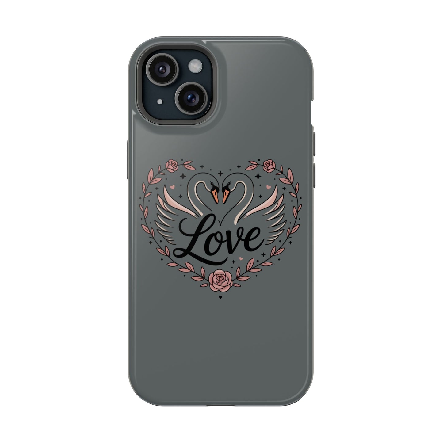 Phone Case — Romantic Swan 'Love' Impact-Resistant Protective Case