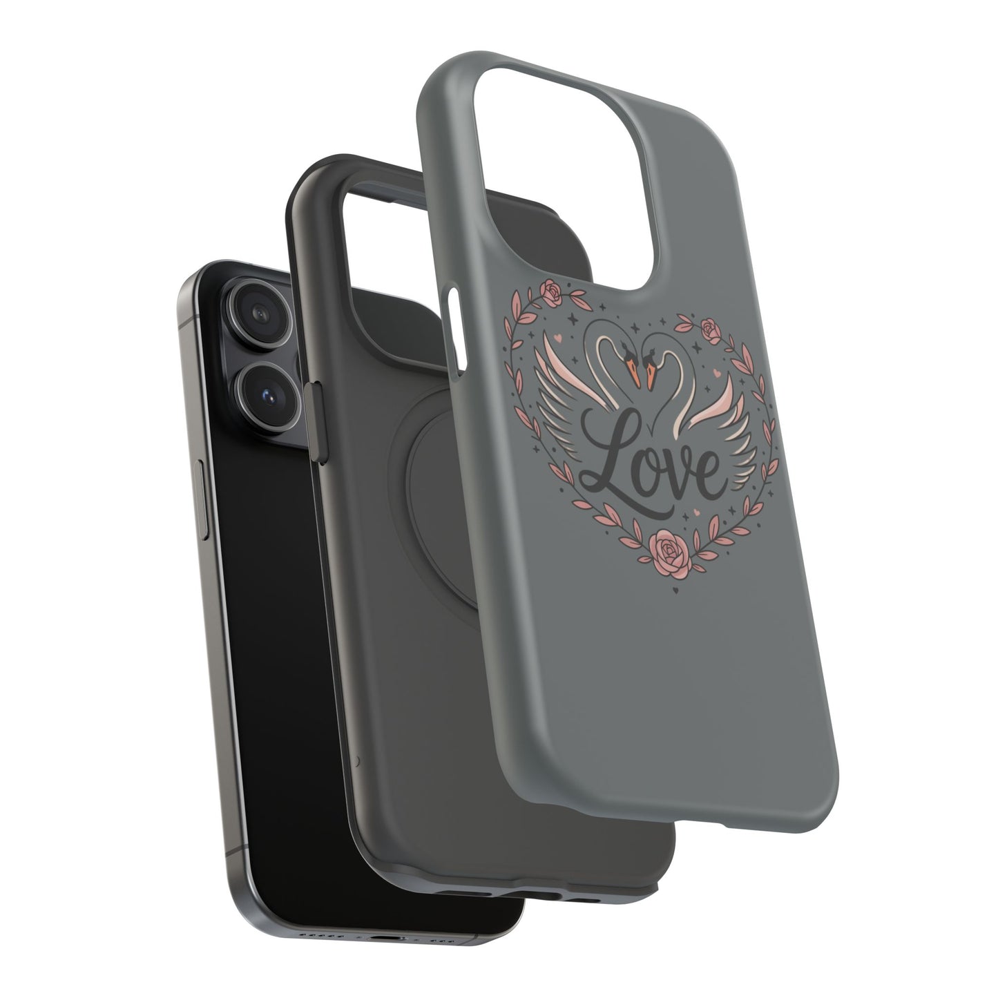 Phone Case — Romantic Swan 'Love' Impact-Resistant Protective Case