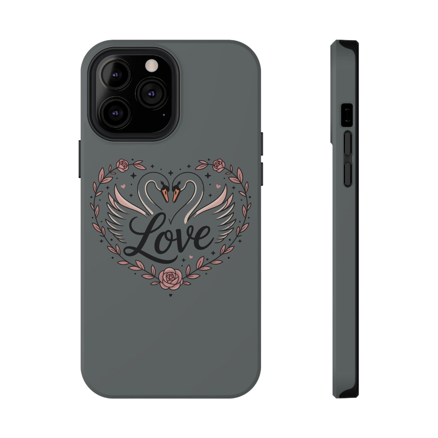 Phone Case — Romantic Swan 'Love' Impact-Resistant Protective Case