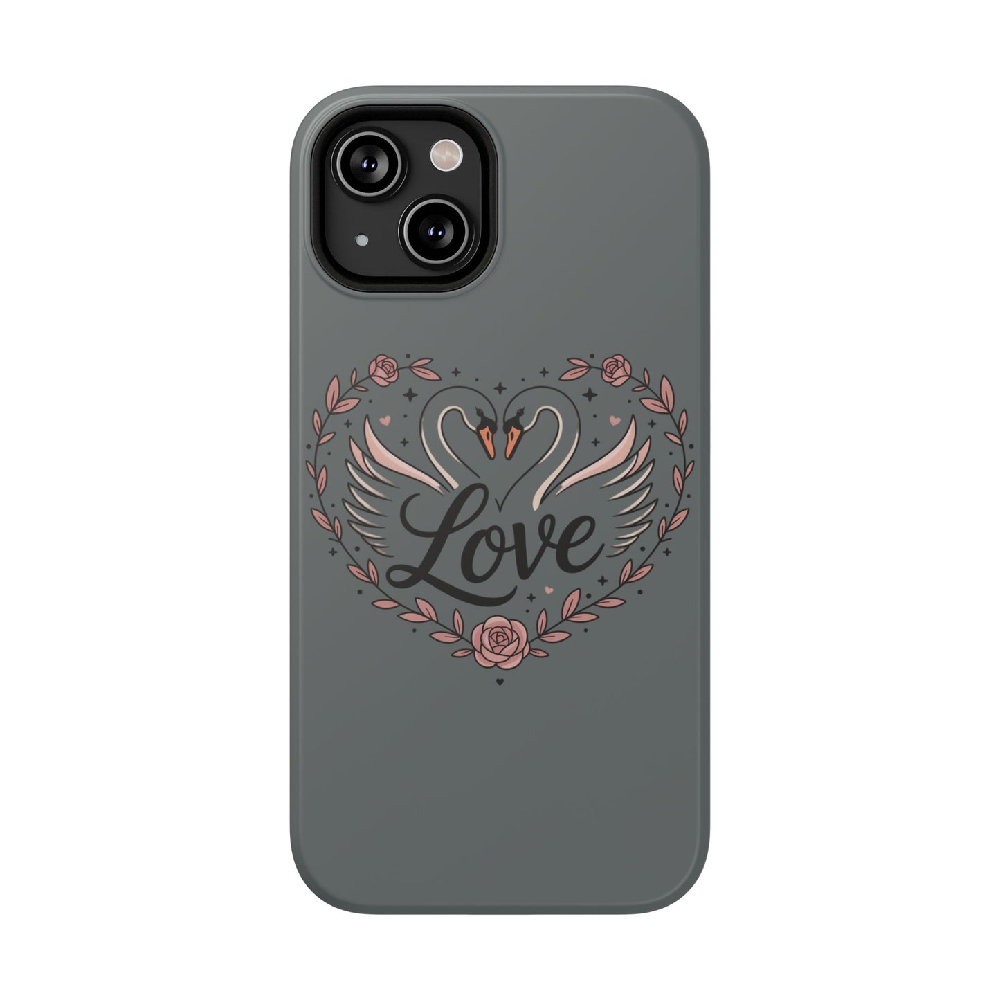 Phone Case — Romantic Swan 'Love' Impact-Resistant Protective Case