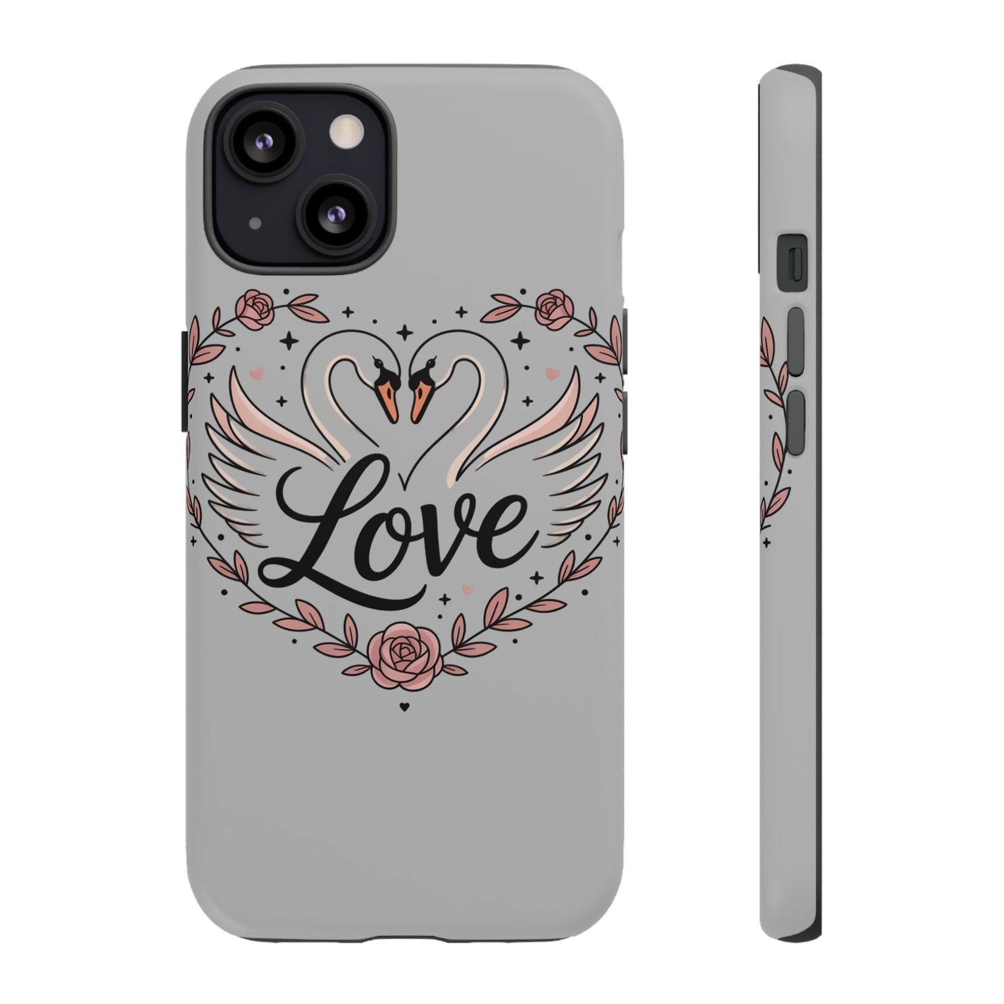 Phone Case — Swans Heart Love Floral Protective Tough Case