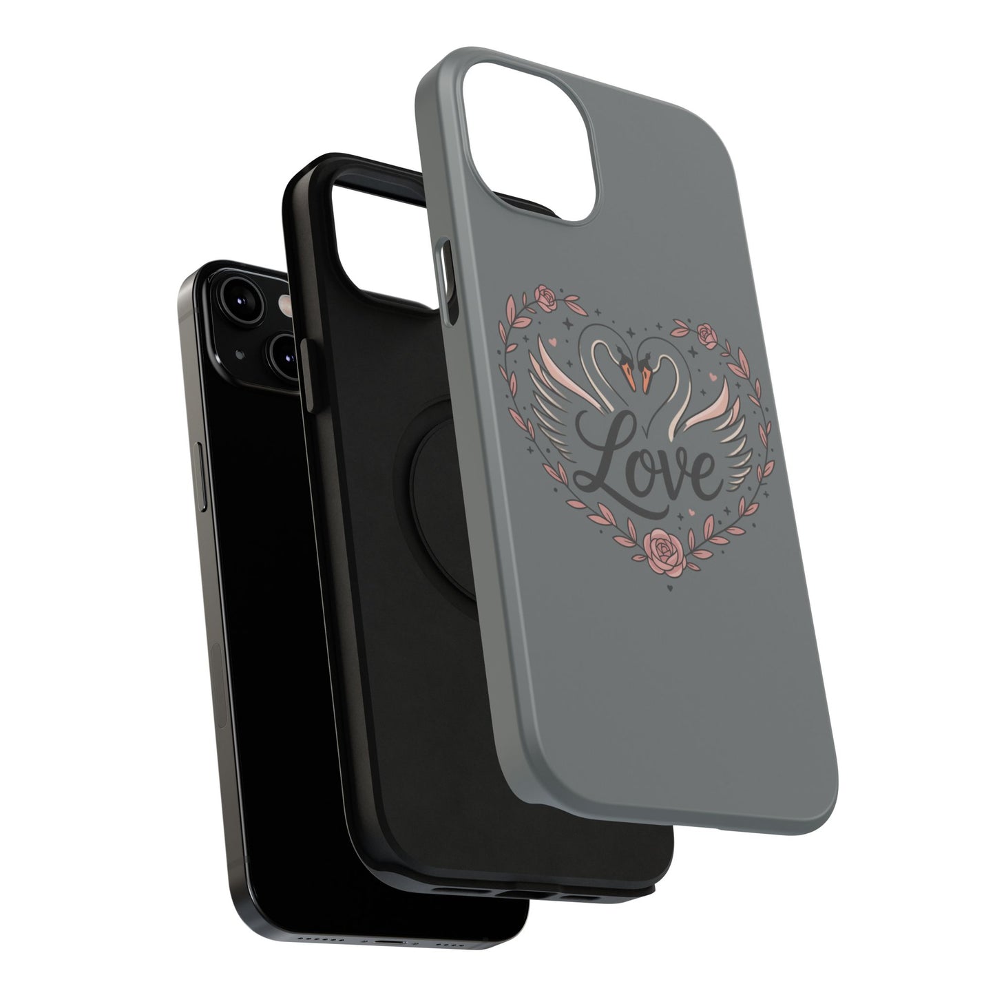 Phone Case — Romantic Swan 'Love' Impact-Resistant Protective Case