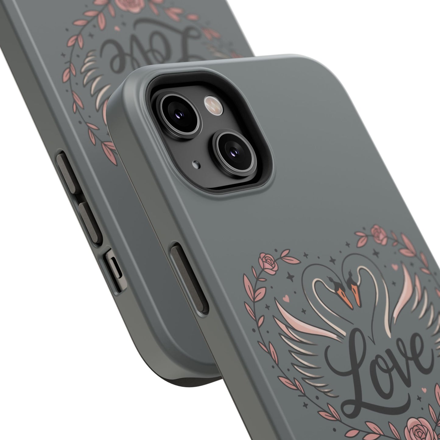 Phone Case — Romantic Swan 'Love' Impact-Resistant Protective Case