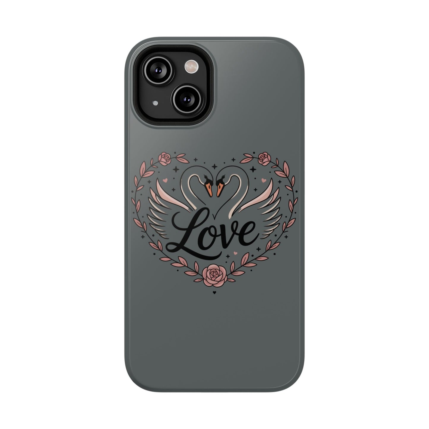Phone Case — Romantic Swan 'Love' Impact-Resistant Protective Case