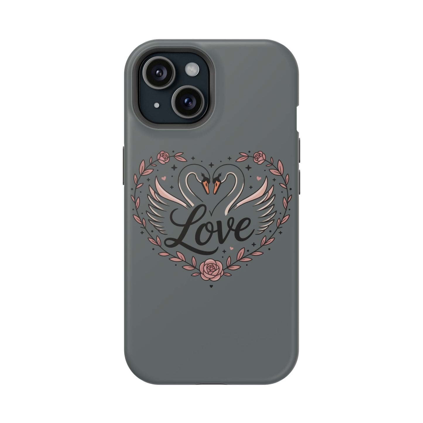 Phone Case — Romantic Swan 'Love' Impact-Resistant Protective Case