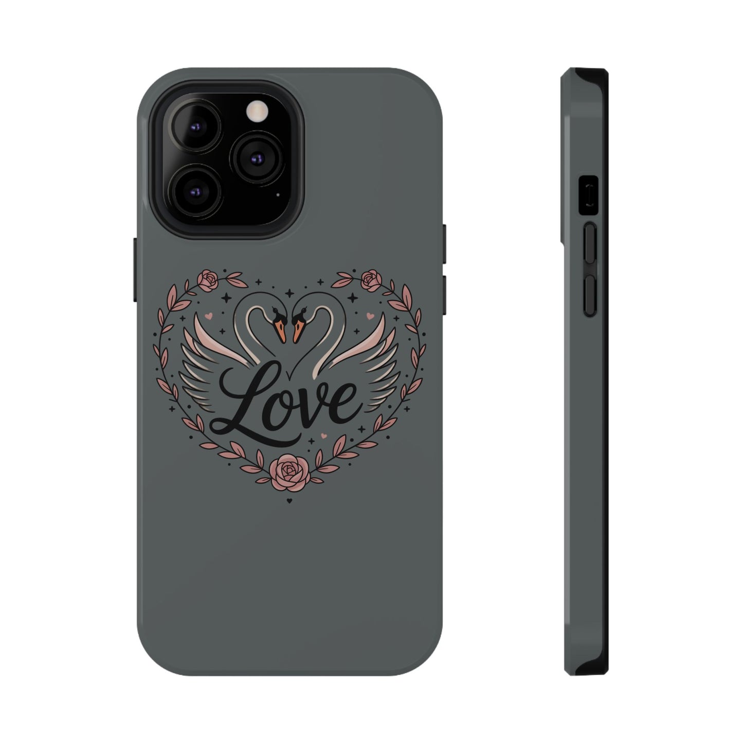 Phone Case — Romantic Swan 'Love' Impact-Resistant Protective Case