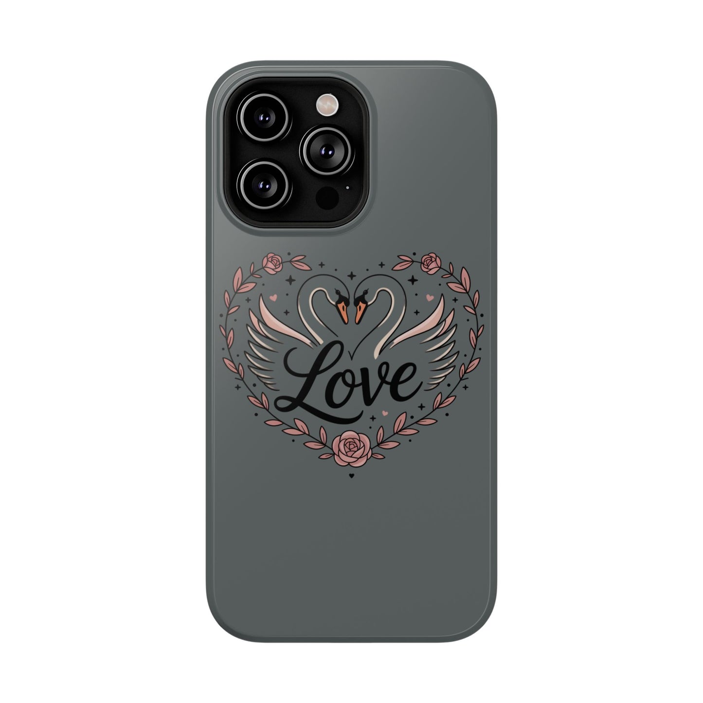 Phone Case — Romantic Swan 'Love' Impact-Resistant Protective Case