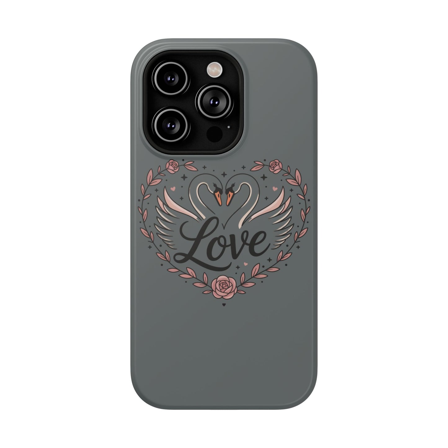 Phone Case — Romantic Swan 'Love' Impact-Resistant Protective Case