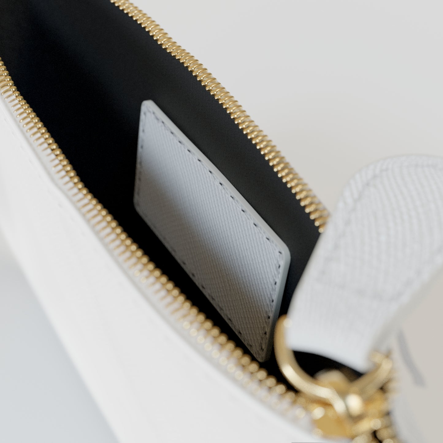 Love Swan Heart Mini Clutch Bag — Romantic Floral Zip Pouch for Weddings & Gifts