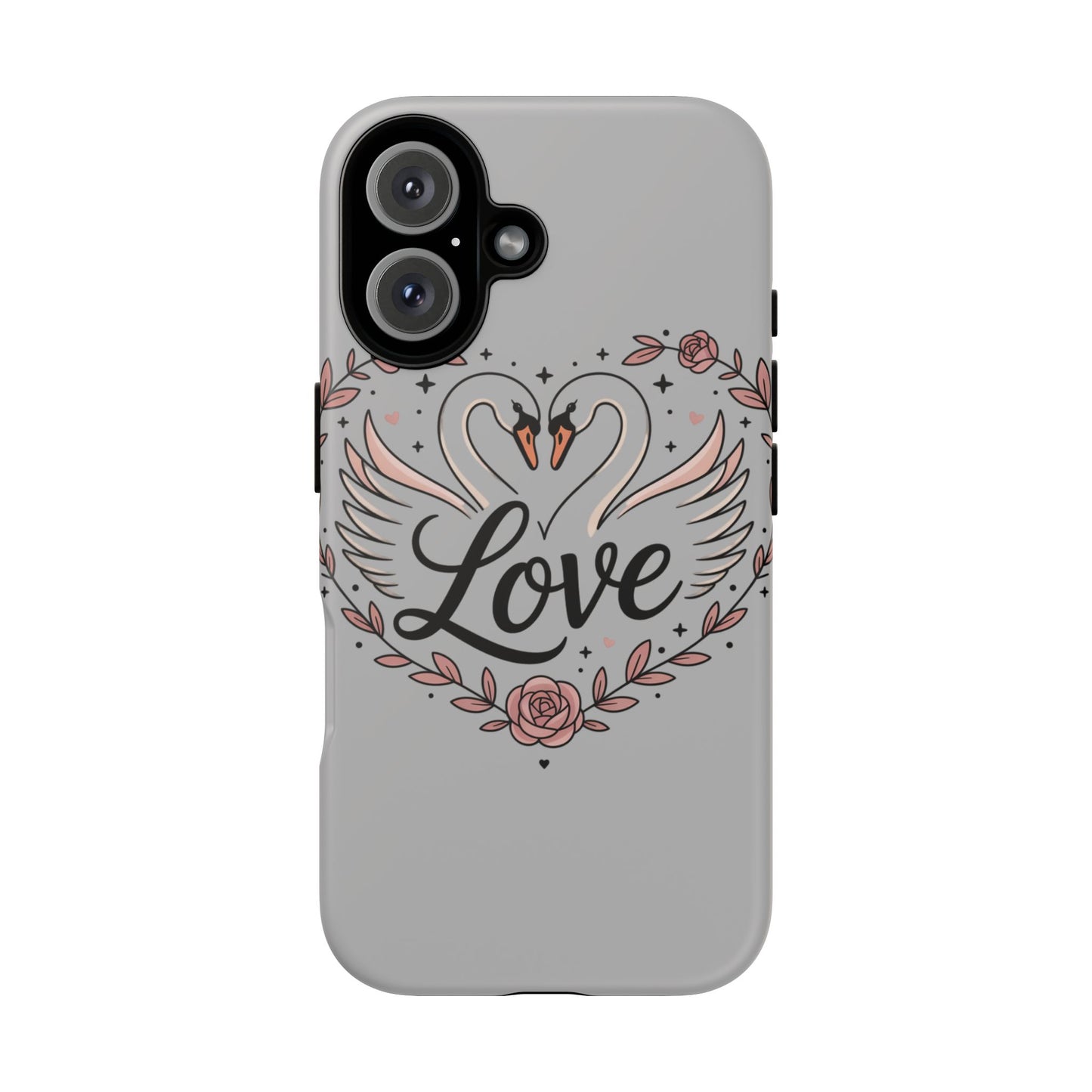 Phone Case — Swans Heart Love Floral Protective Tough Case