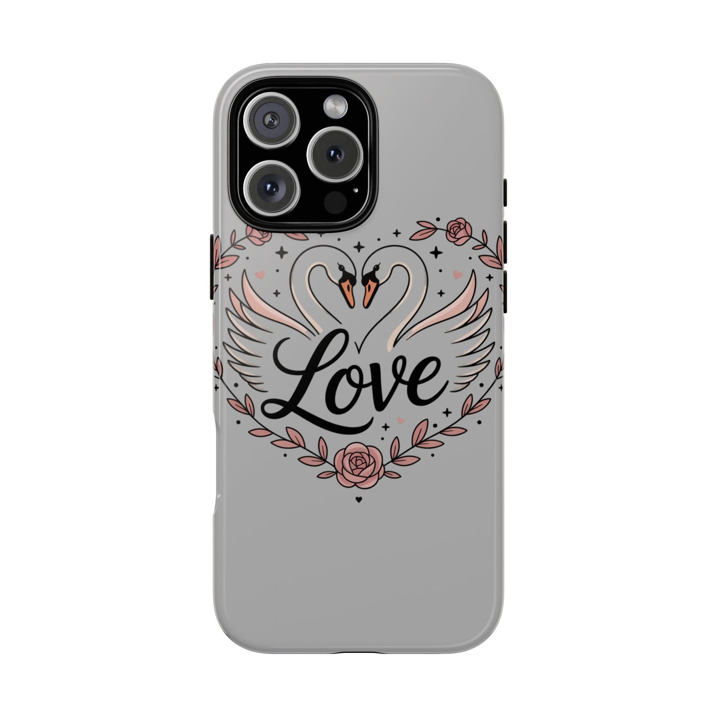 Phone Case — Swans Heart Love Floral Protective Tough Case
