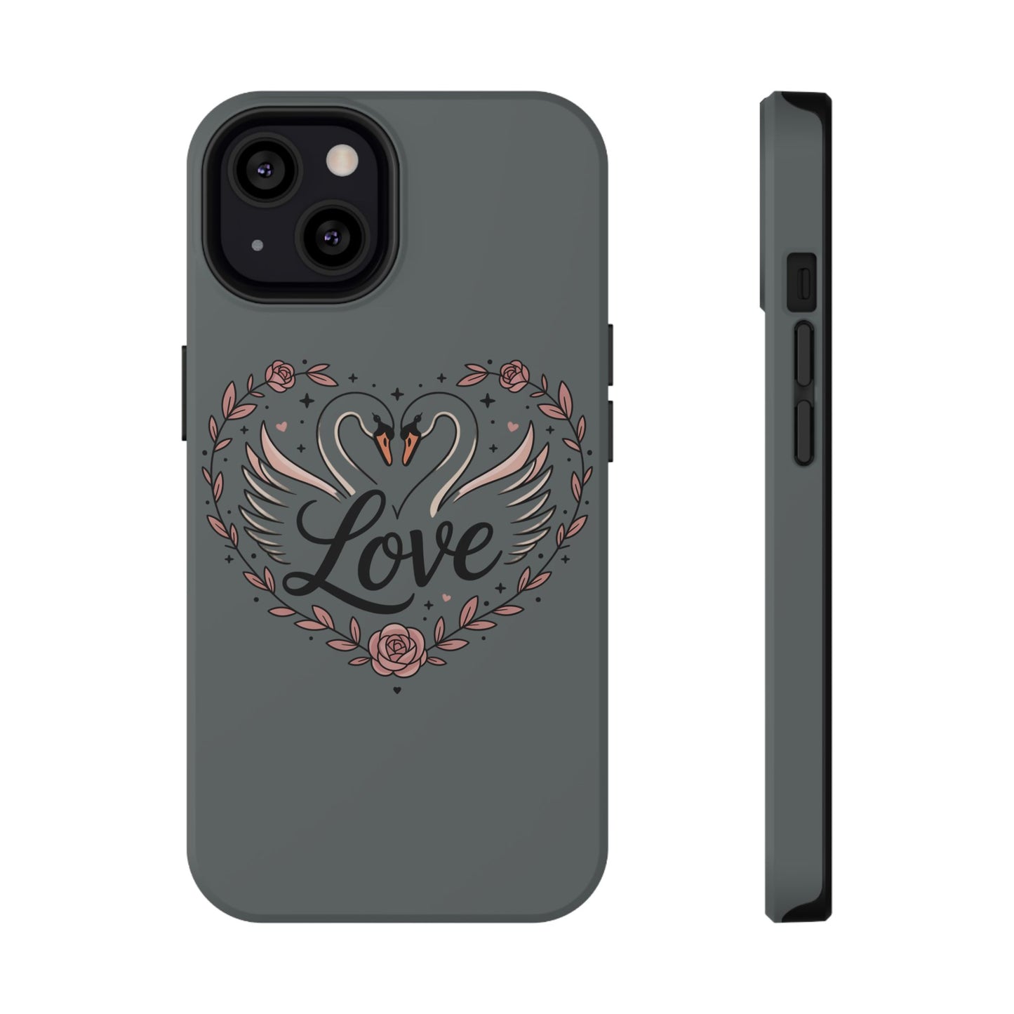 Phone Case — Romantic Swan 'Love' Impact-Resistant Protective Case