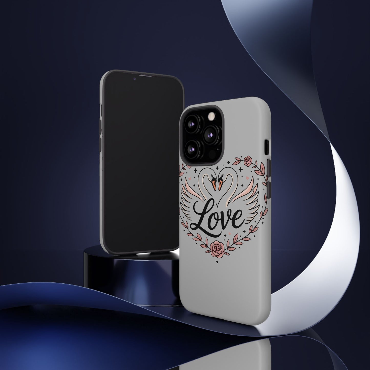 Phone Case — Swans Heart Love Floral Protective Tough Case