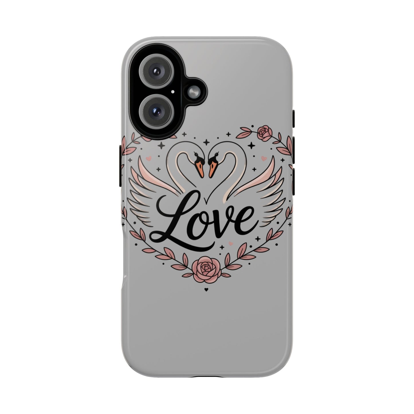 Phone Case — Swans Heart Love Floral Protective Tough Case