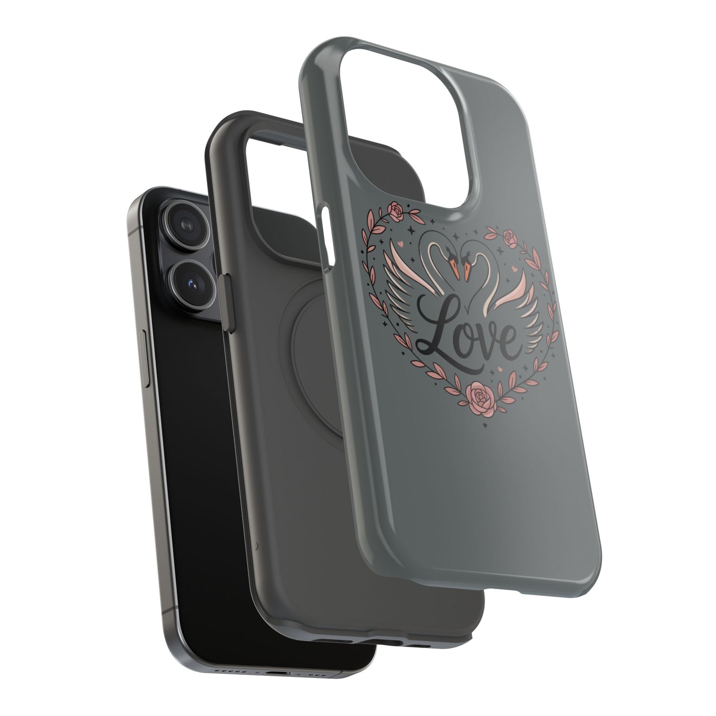 Phone Case — Romantic Swan 'Love' Impact-Resistant Protective Case