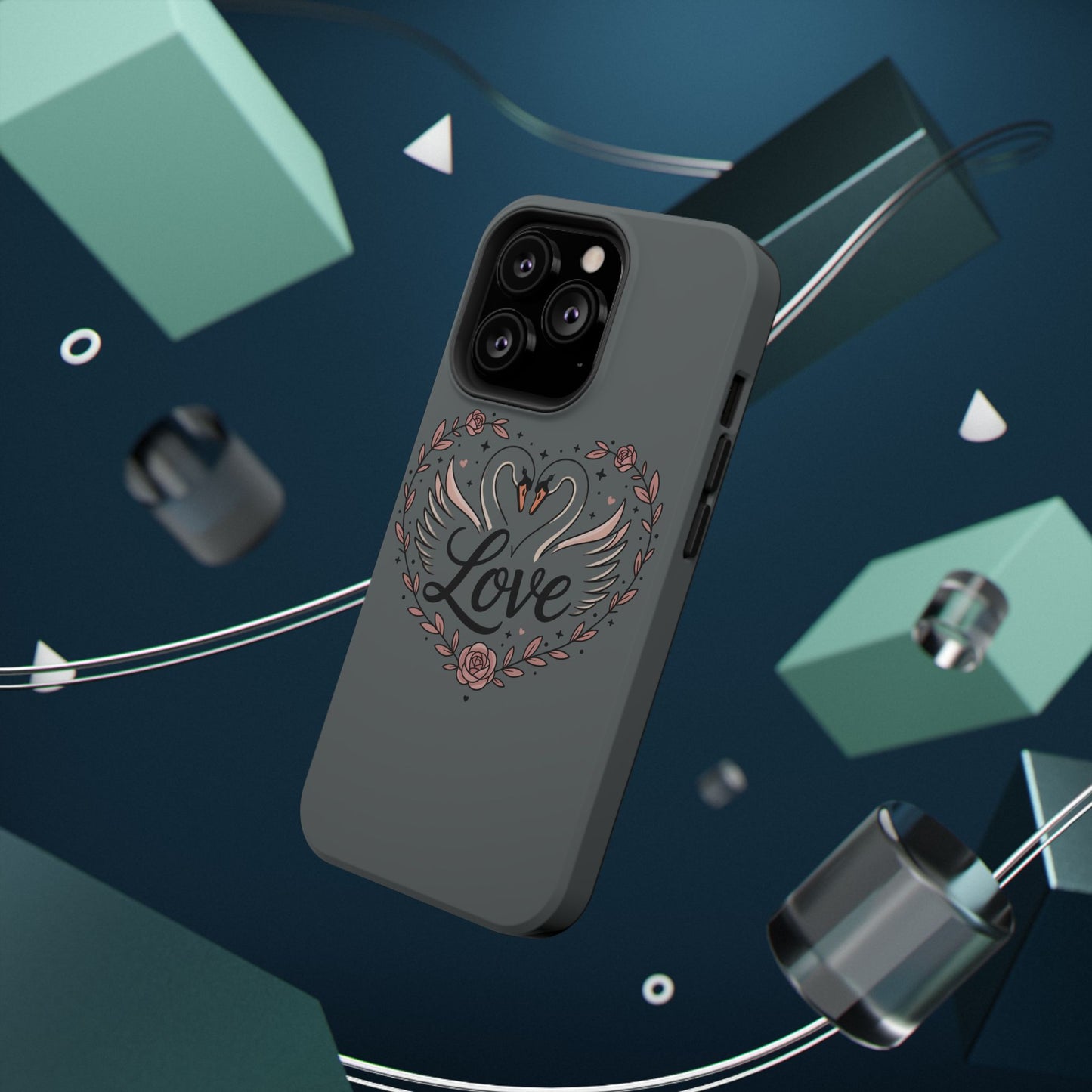 Phone Case — Romantic Swan 'Love' Impact-Resistant Protective Case