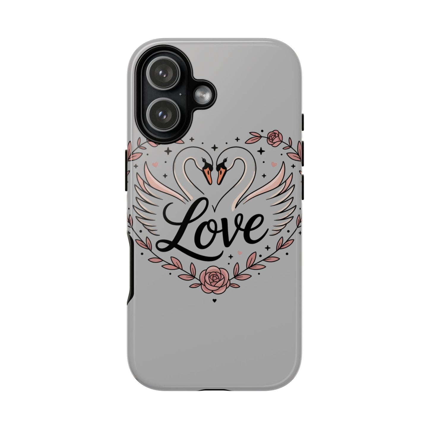Phone Case — Swans Heart Love Floral Protective Tough Case